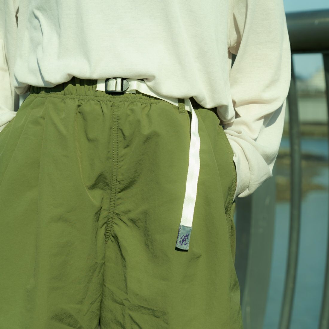 GRAMiCCi [グラミチ] 別注 2タックタッサーナイロンワイドパンツ [GUP5-S2050-JF] OLIVE