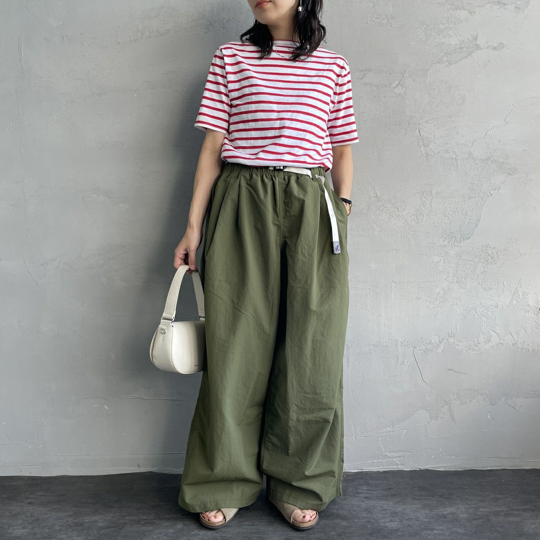 GRAMiCCi [グラミチ] 別注 2タックタッサーナイロンワイドパンツ [GUP5-S2050-JF] OLIVE