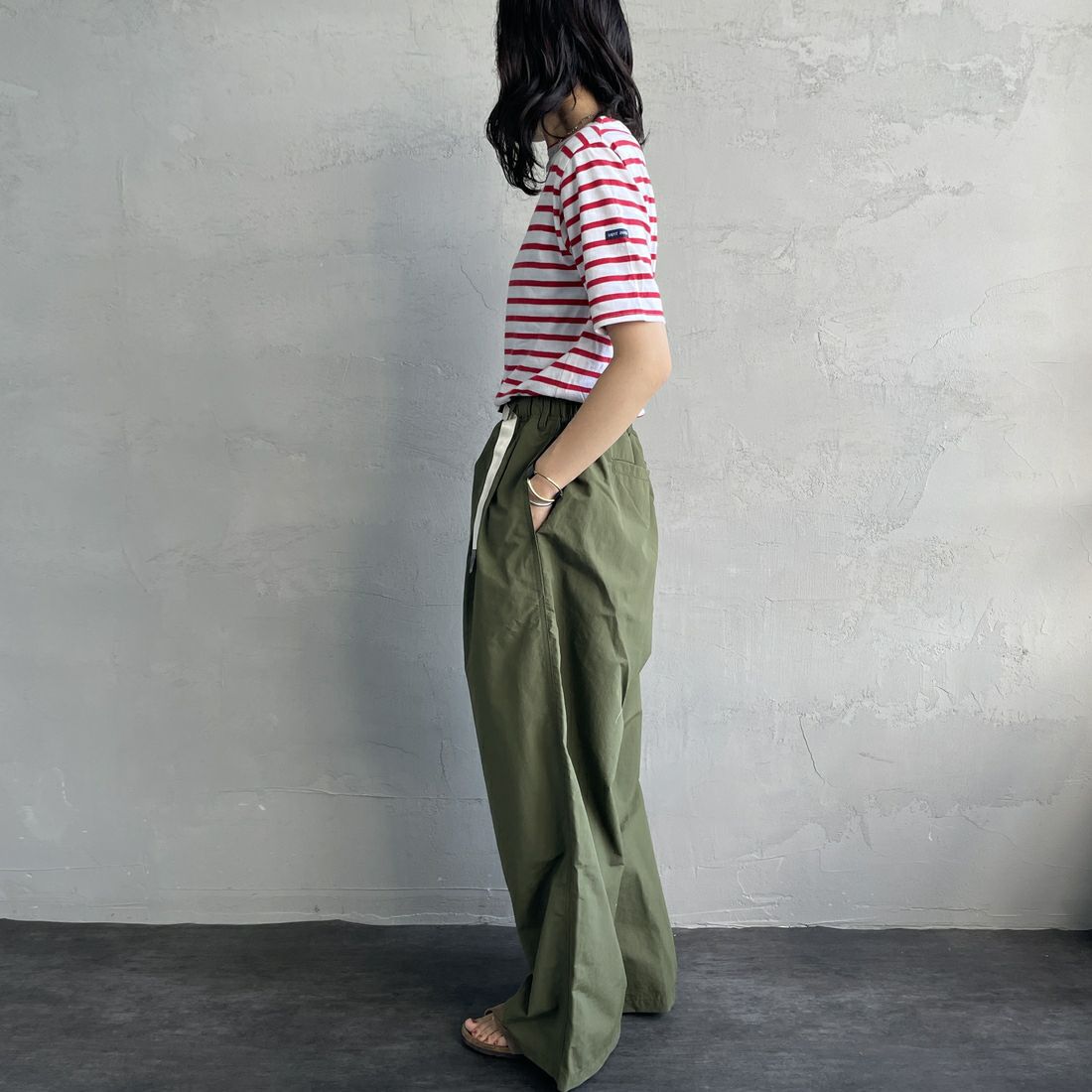 GRAMiCCi [グラミチ] 別注 2タックタッサーナイロンワイドパンツ [GUP5-S2050-JF] OLIVE