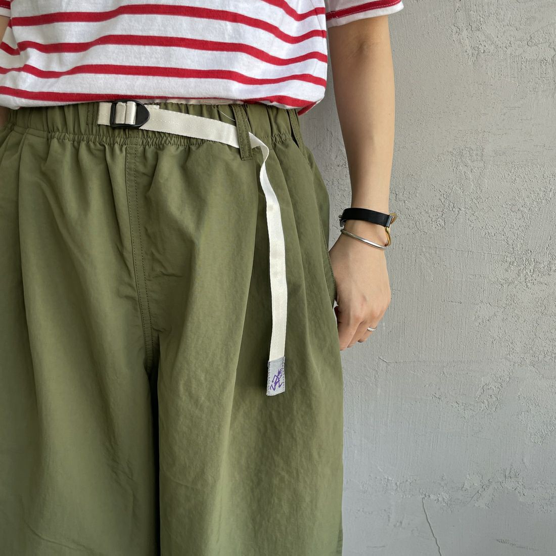 GRAMiCCi [グラミチ] 別注 2タックタッサーナイロンワイドパンツ [GUP5-S2050-JF] OLIVE