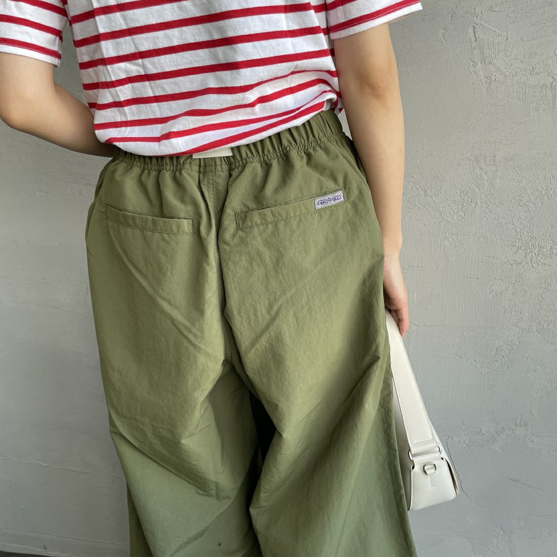 GRAMiCCi [グラミチ] 別注 2タックタッサーナイロンワイドパンツ [GUP5-S2050-JF] OLIVE