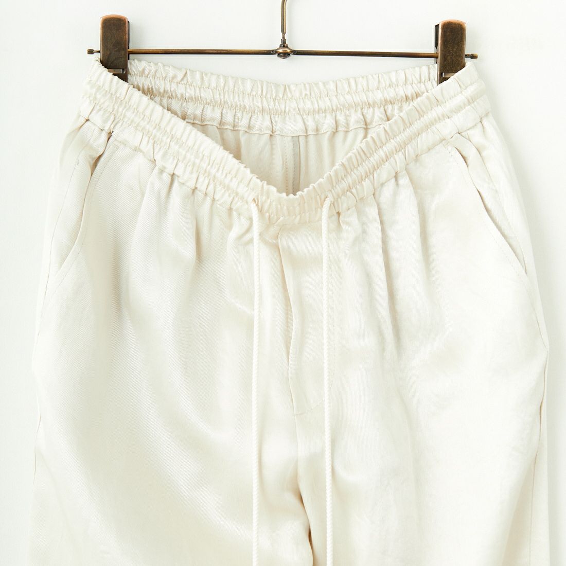 MICA&DEAL [マイカアンドディール] サテンリブパンツ [0125103025] L/BEIGE