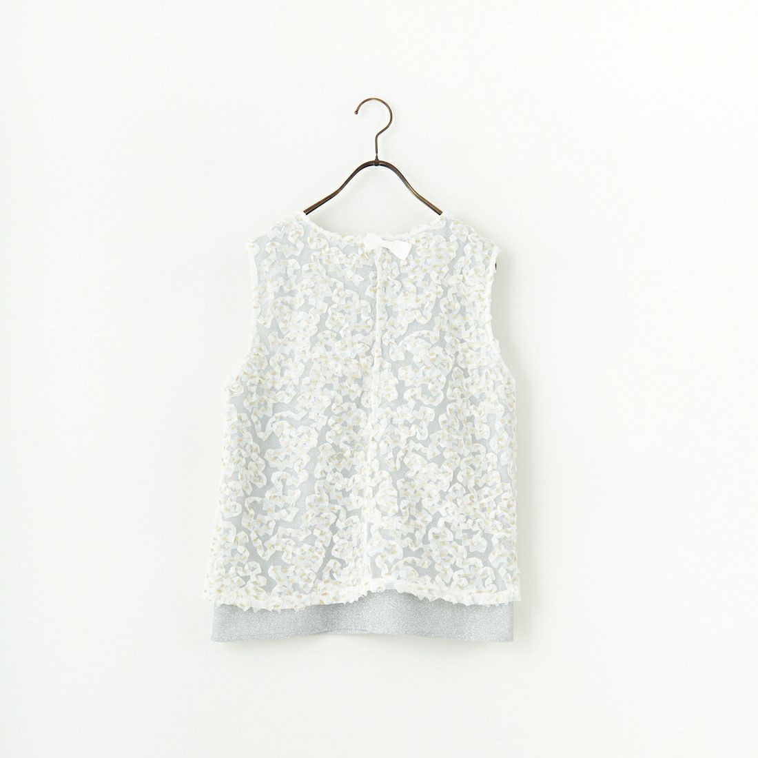 USINE [ユジーヌ] モチーフ柄バックリボントップス [2510601] OFF WHITE