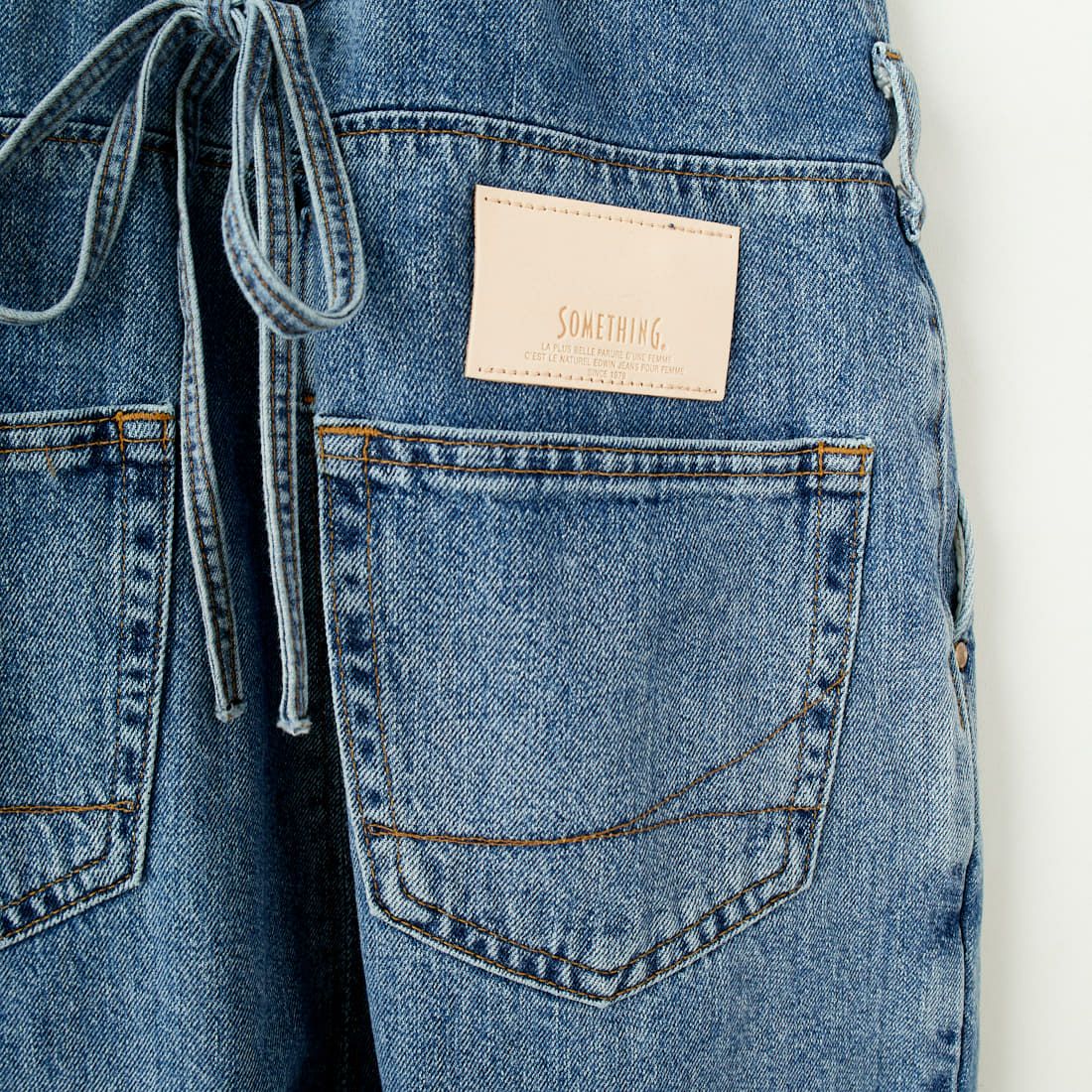 SOMETHING [サムシング] レースアップサロペット [SA1903] 94 L.BLUE