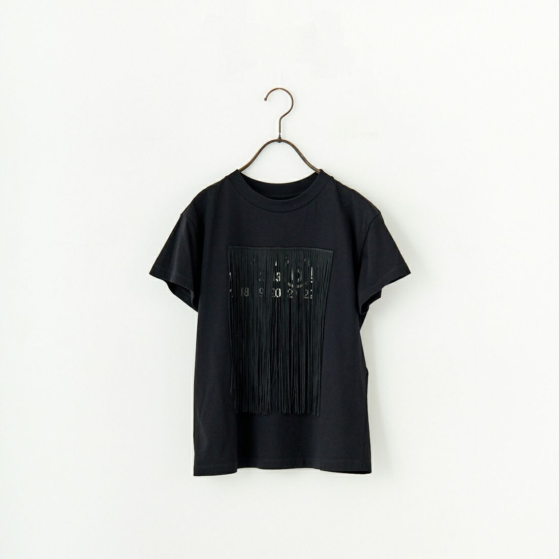 MM6 Maison Margiela [エムエムシックス メゾン マルジェラ] ショートスリーブフリンジTシャツ [S52GC0332-M20048] 900 BLACK