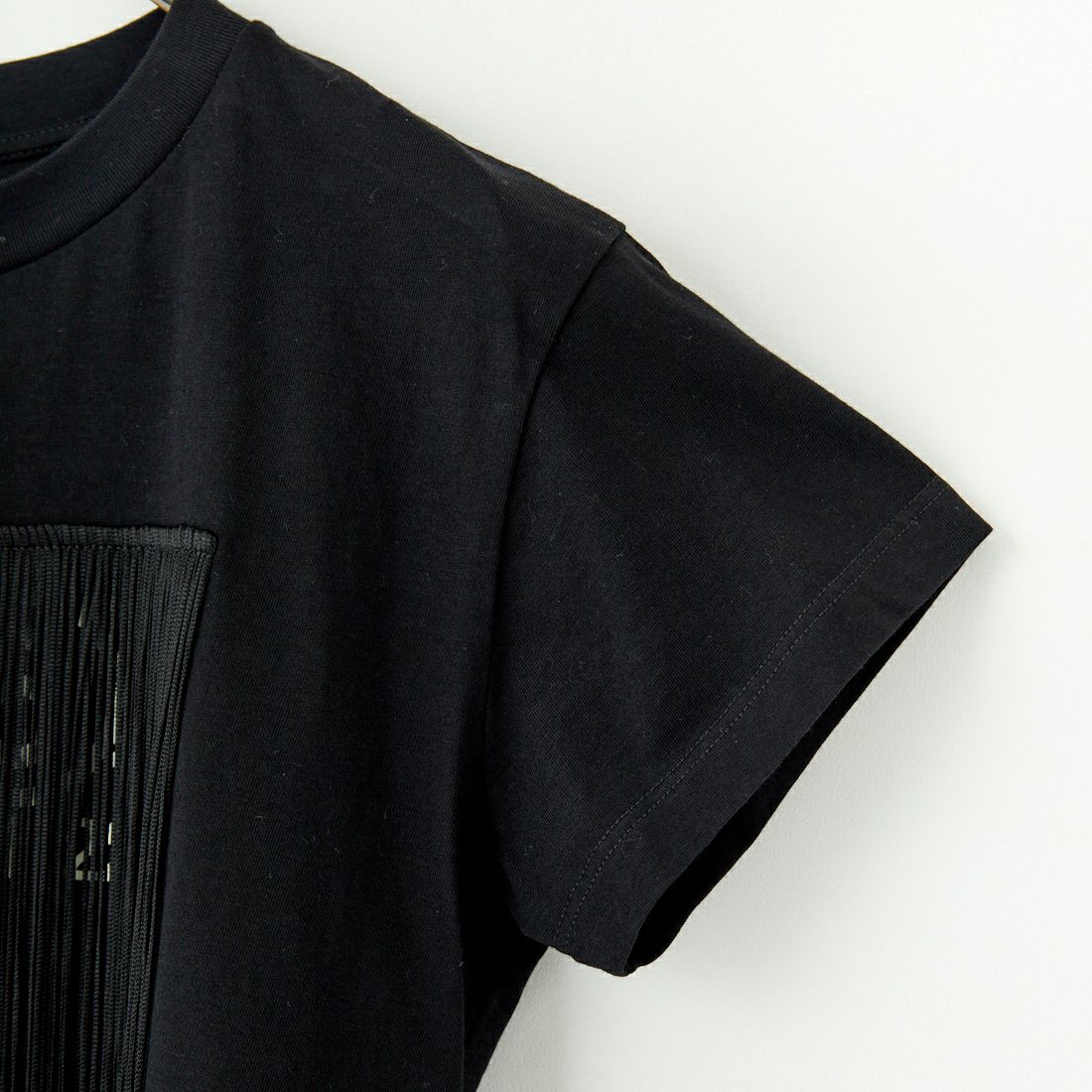 MM6 Maison Margiela [エムエムシックス メゾン マルジェラ] ショートスリーブフリンジTシャツ [S52GC0332-M20048] 900 BLACK