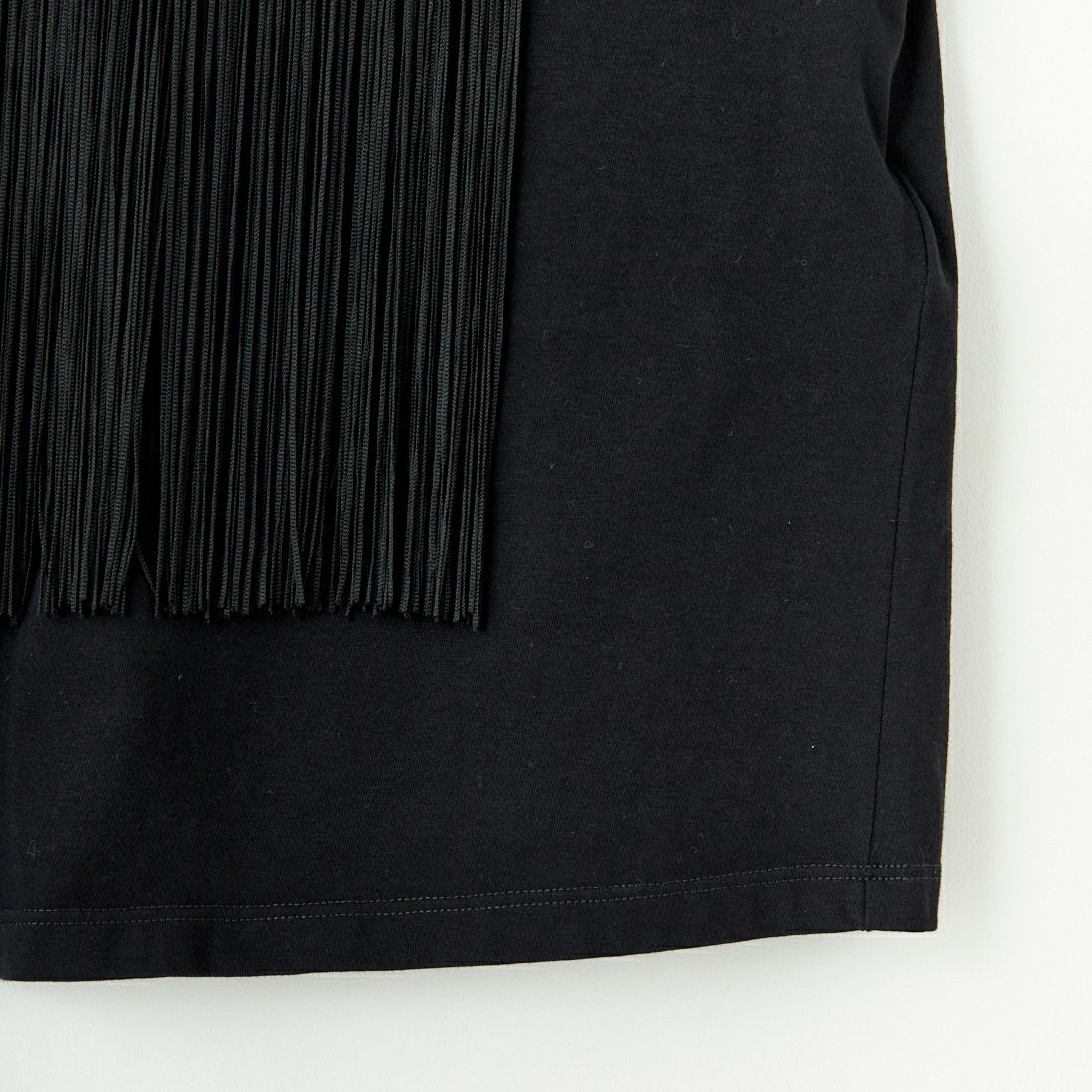MM6 Maison Margiela [エムエムシックス メゾン マルジェラ] ショートスリーブフリンジTシャツ [S52GC0332-M20048] 900 BLACK