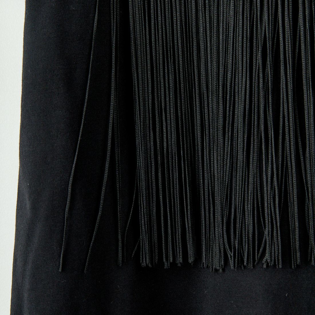 MM6 Maison Margiela [エムエムシックス メゾン マルジェラ] ショートスリーブフリンジTシャツ [S52GC0332-M20048] 900 BLACK