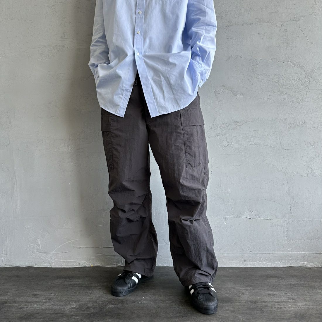 BLACK&&モデル身長：179cm 着用サイズ：L&&