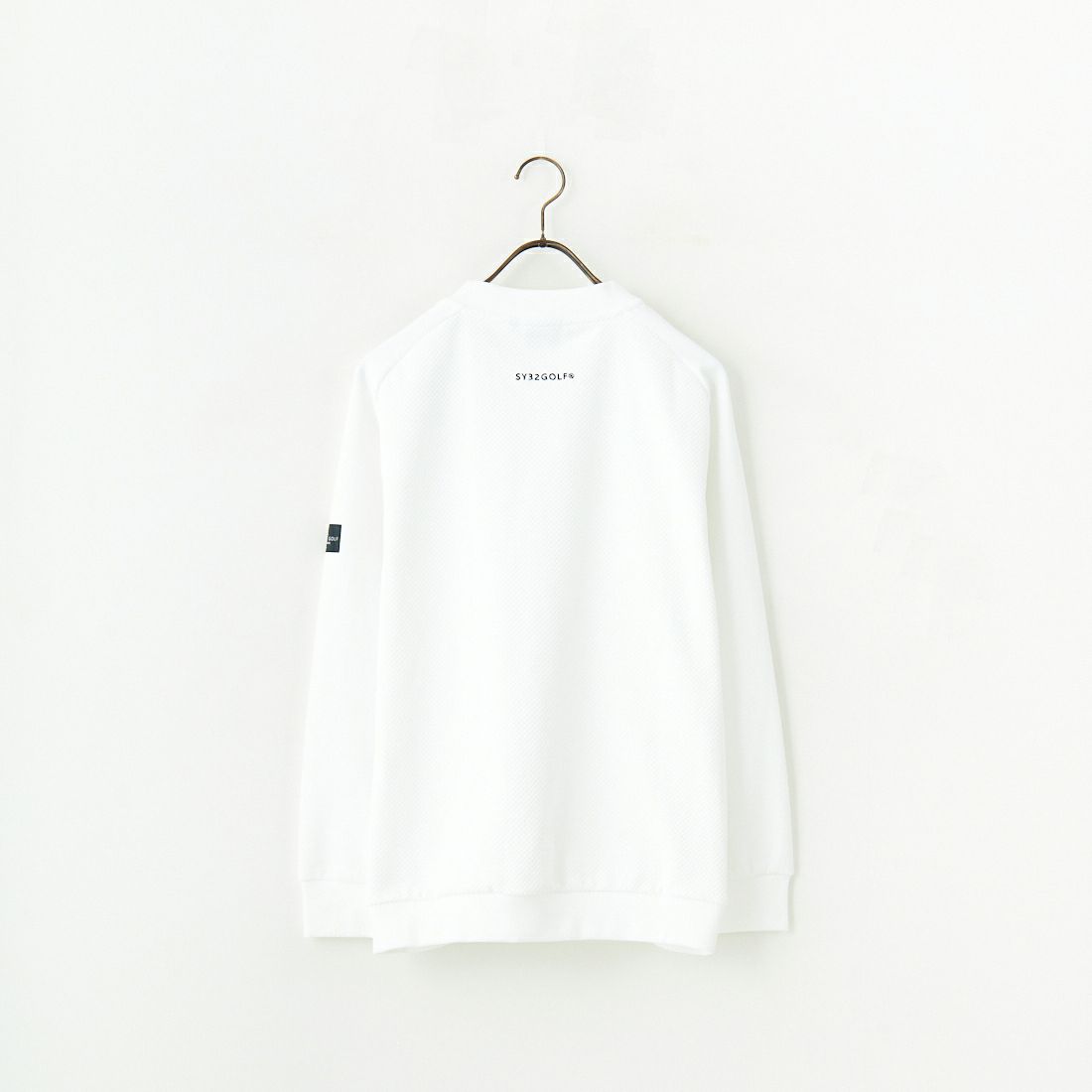 SY32 GOLF [エスワイサーティトゥ ゴルフ] スパイラルニット モックネックTシャツ [SYG-25S003] WHITE