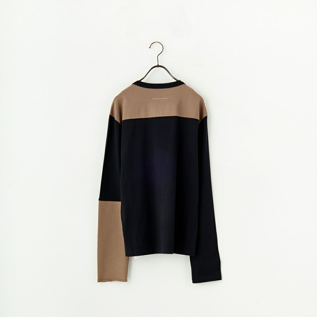MM6 Maison Margiela [エムエムシックス メゾン マルジェラ] ロングスリーブパネル切替Tシャツ [SH0NH0010-S24312] 900 BLACK