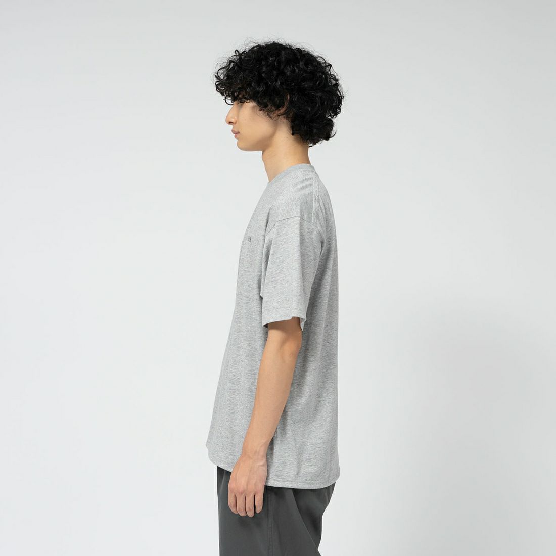 THE NORTH FACE PURPL LABEL [ザ ノースフェイス パープルレーベル] ショートスリーブフィールドTシャツ [N25SH089] Z MX GRAY &&モデル身長：180cm 着用サイズ：M&&