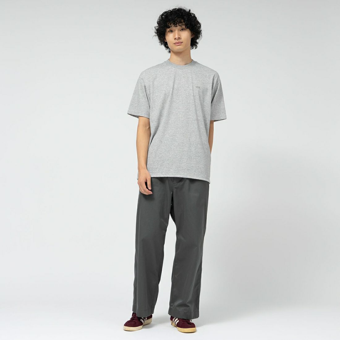 THE NORTH FACE PURPL LABEL [ザ ノースフェイス パープルレーベル] ショートスリーブフィールドTシャツ [N25SH089] Z MX GRAY &&モデル身長：180cm 着用サイズ：M&&