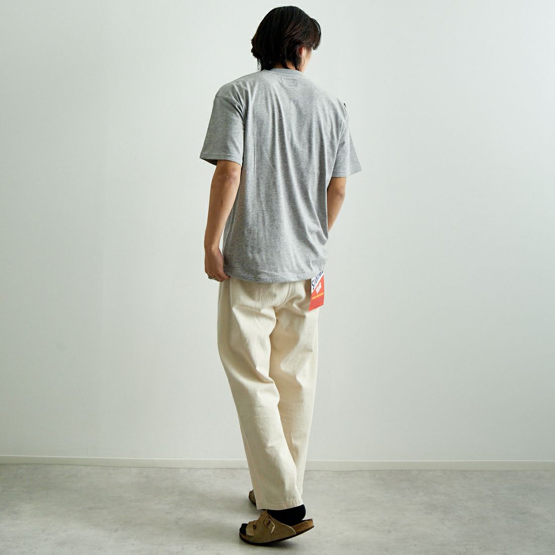 THE NORTH FACE PURPLE LABEL [ザ ノースフェイス パープルレーベル] ショートスリーブフィールドTシャツ [N25SH089] Z MX GRAY &&モデル身長：179cm 着用サイズ：L&&