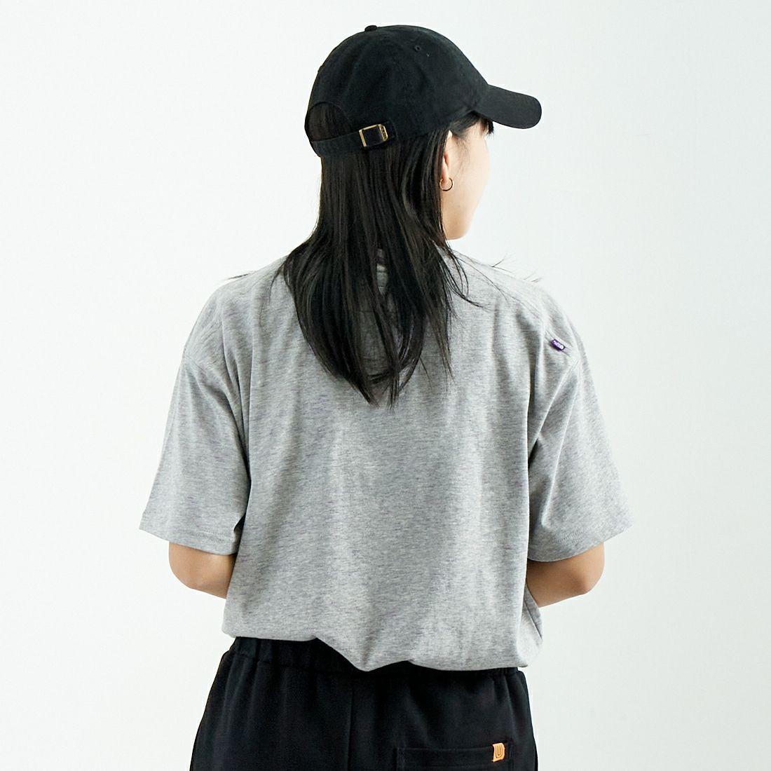 THE NORTH FACE PURPLE LABEL [ザ ノースフェイス パープルレーベル] ショートスリーブフィールドTシャツ [N25SH089] Z MX GRAY &&モデル身長：167cm 着用サイズ：S&&