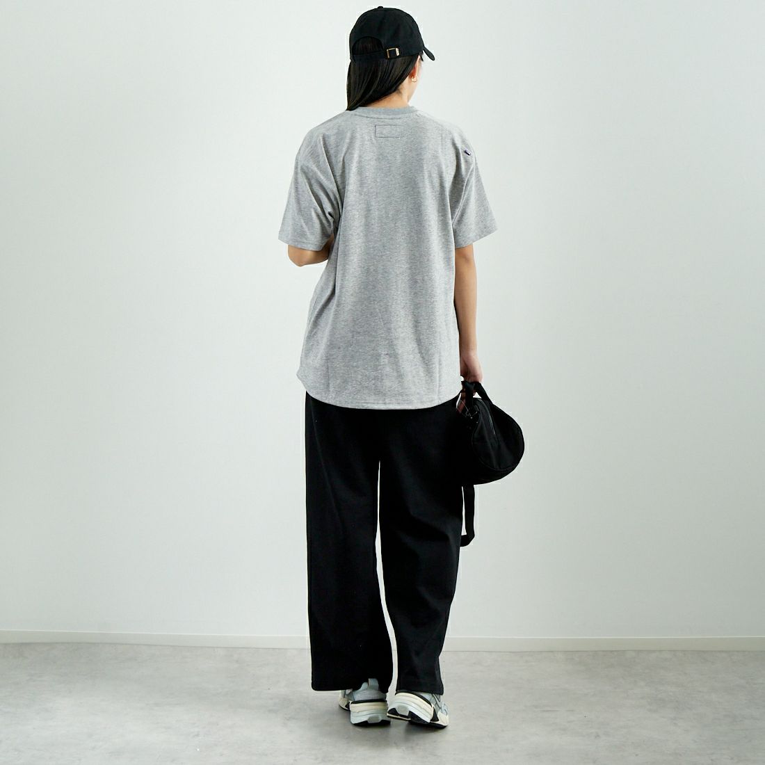 THE NORTH FACE PURPLE LABEL [ザ ノースフェイス パープルレーベル] ショートスリーブフィールドTシャツ [N25SH089] Z MX GRAY &&モデル身長：167cm 着用サイズ：S&&