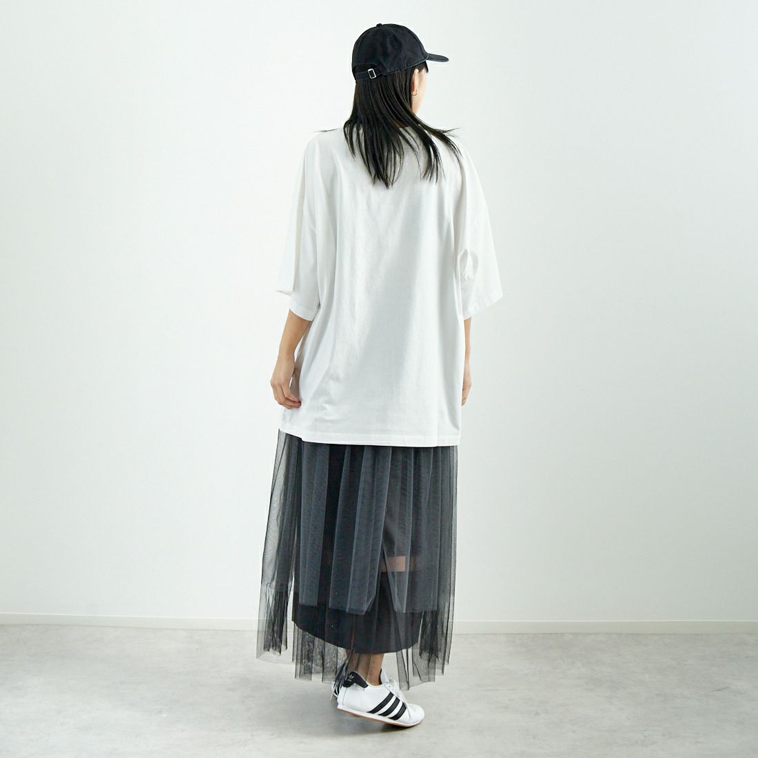 MM6 Maison Margiela [エムエムシックス メゾン マルジェラ] オーバーサイズTシャツ [S52GC0342-S24312] 101 OFF WH &&モデル身長：167cm 着用サイズ：S&&
