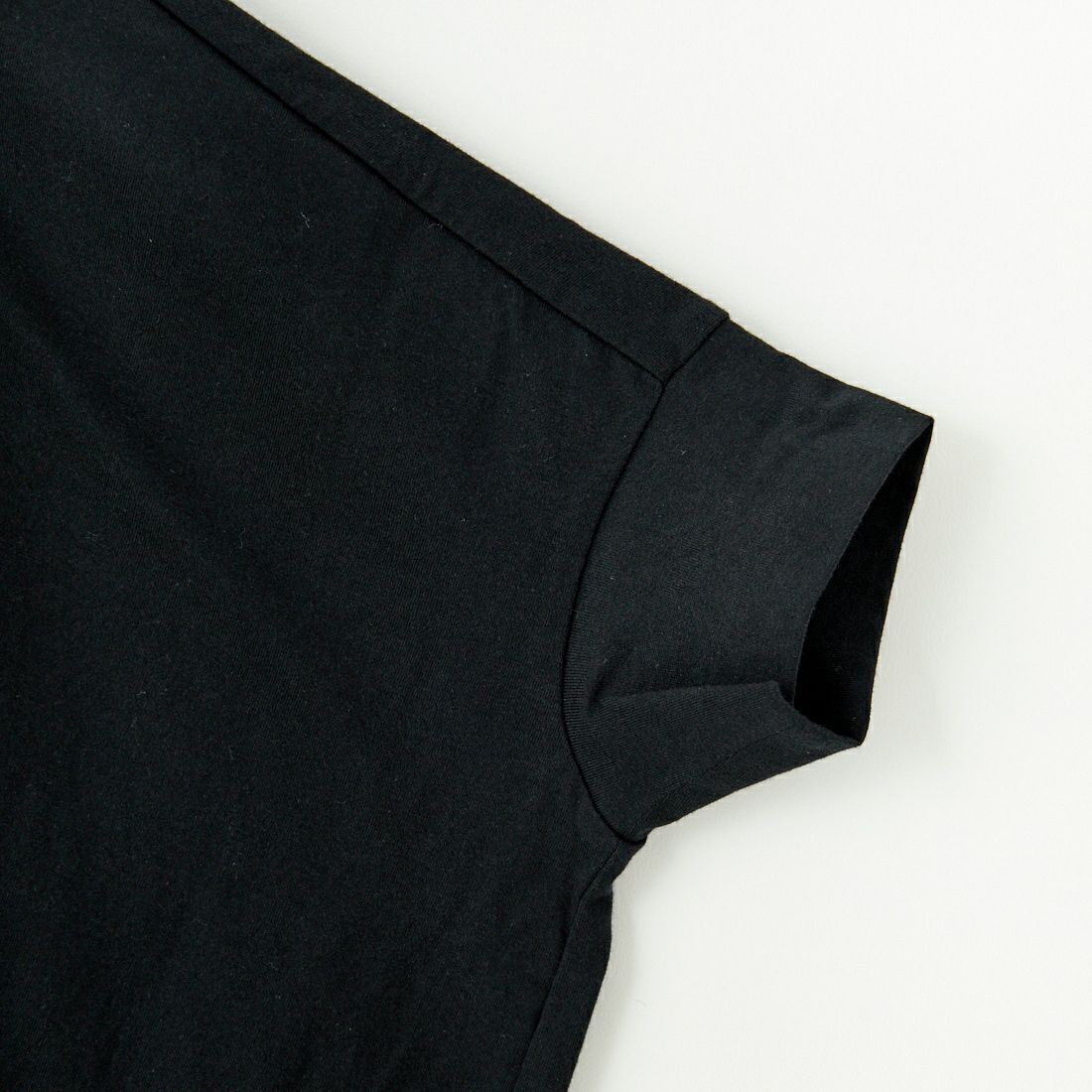 mizuiro ind [ミズイロインド] 別注 ワイドシルエット コクーンTシャツ [50041-JF] BLACK