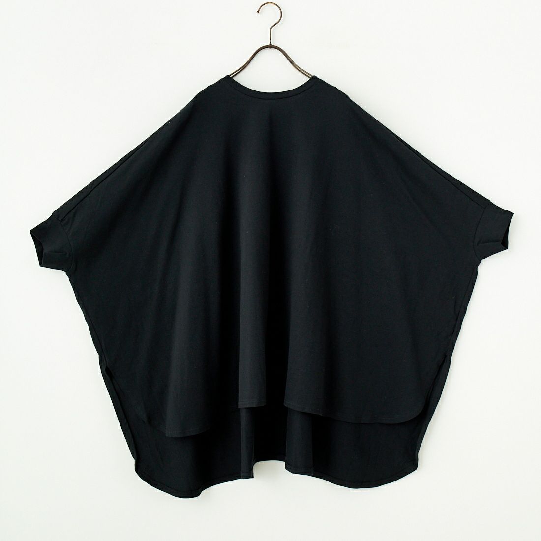 mizuiro ind [ミズイロインド] 別注 ワイドシルエット コクーンTシャツ [50041-JF] BLACK