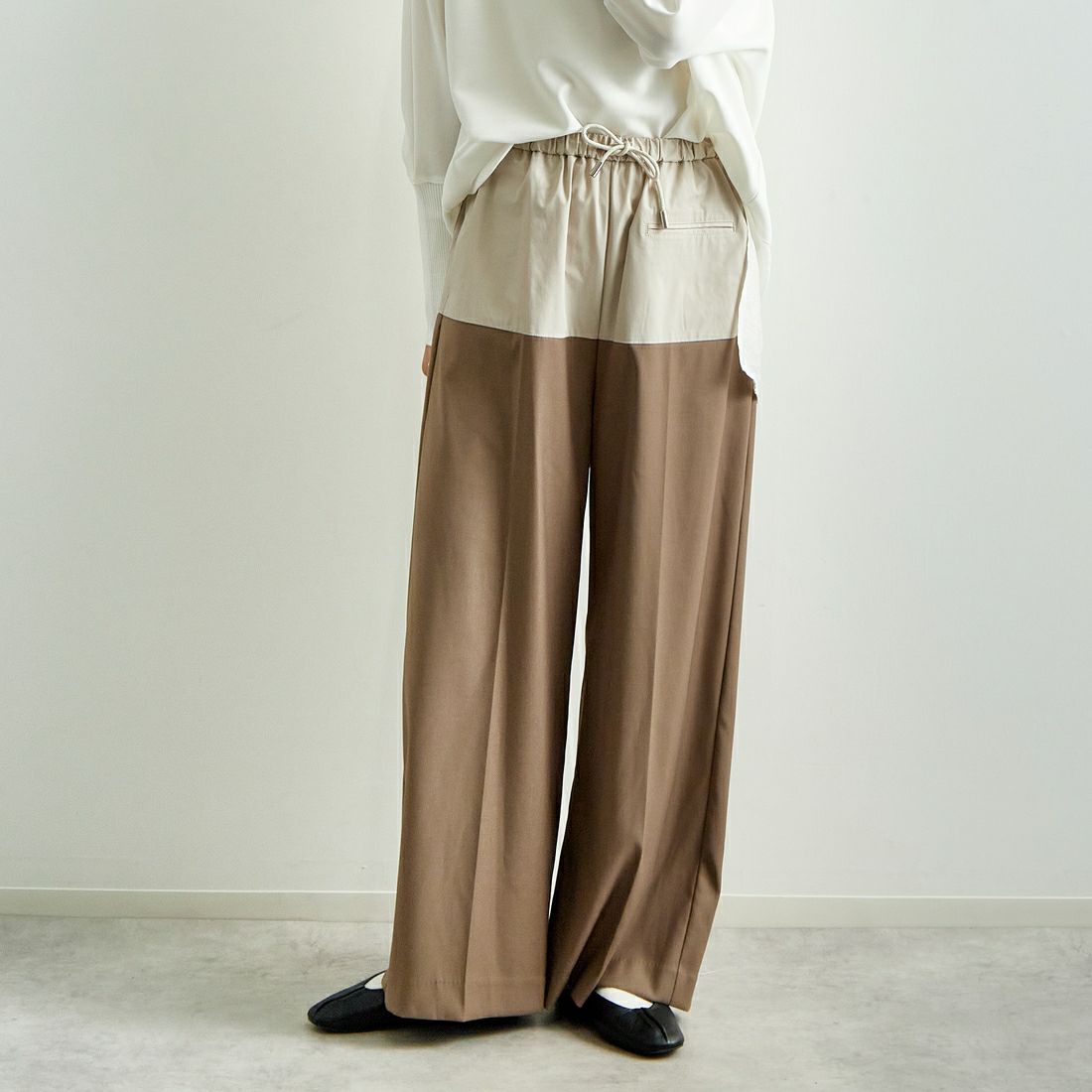 061 L/BRW&&モデル身長：160cm 着用サイズ：36&&