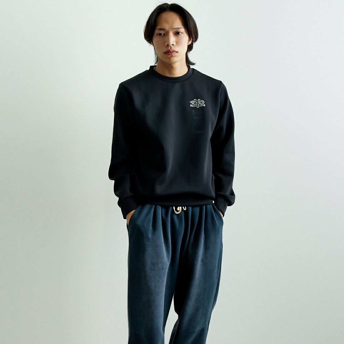 BLACK&&モデル身長：179cm 着用サイズ：M&&