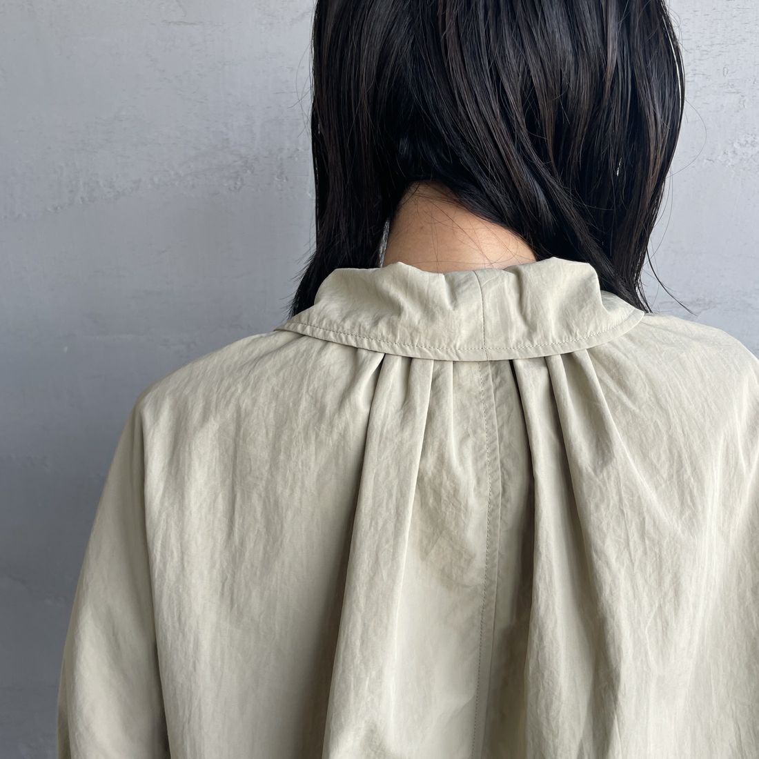 DANTON [ダントン] ドルマンスリーブジャケット [DT-A0652TNY] BEIGE &&モデル身長：160cm 着用サイズ：36&&