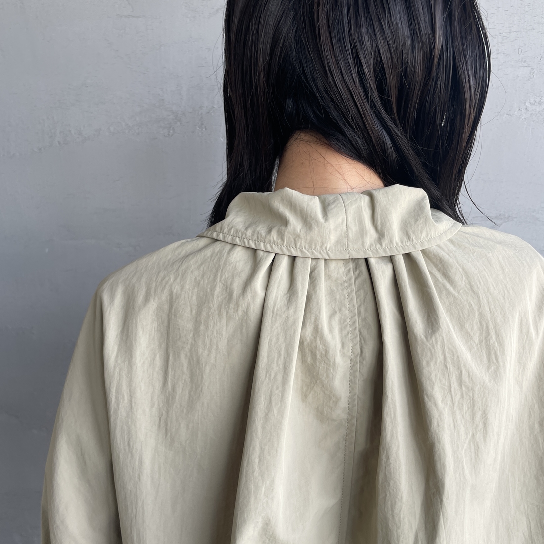 DANTON [ダントン] ドルマンスリーブジャケット [DT-A0652TNY] BEIGE &&モデル身長：160cm 着用サイズ：36&&