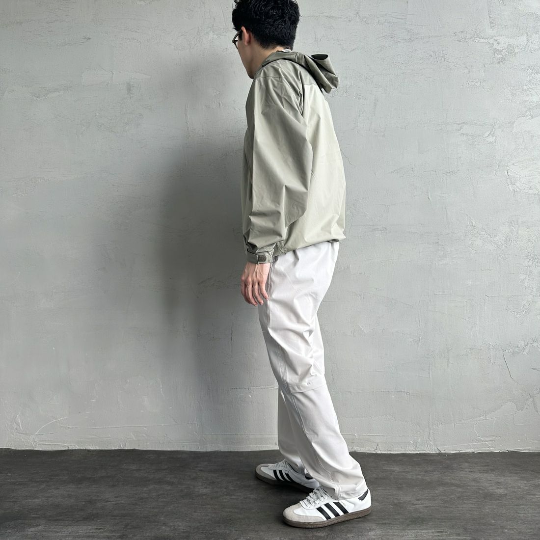 MANHATTAN PORTAGE [マンハッタンポーテージ] 別注 4WAYストレッチ イージーパンツ [25SSMP-IN61-JF] L.GREY &&モデル身長：167cm 着用サイズ：L&&