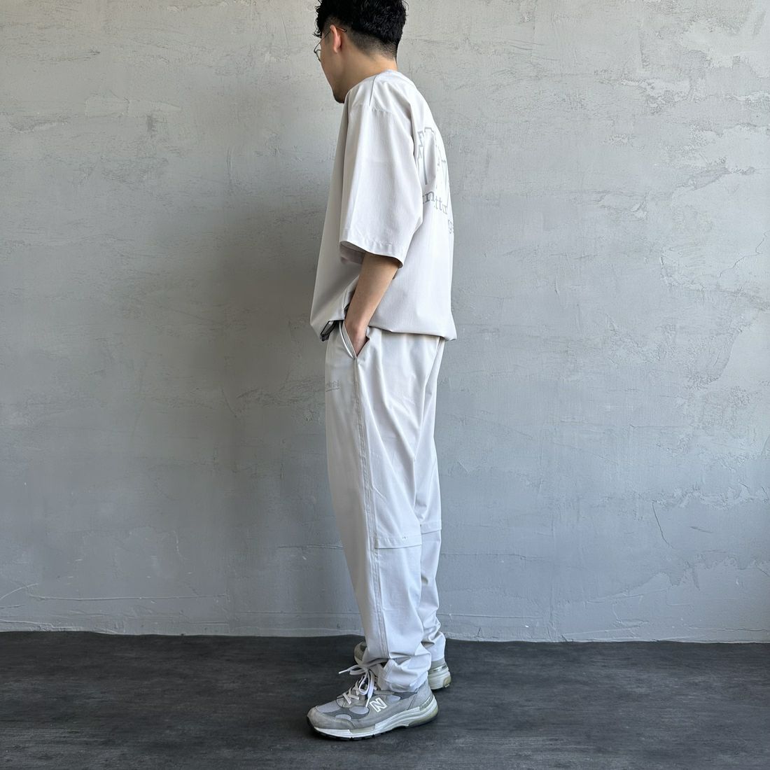 MANHATTAN PORTAGE [マンハッタンポーテージ] 別注 4WAYストレッチ イージーパンツ [25SSMP-IN61-JF] L.GREY &&モデル身長：167cm 着用サイズ：L&&