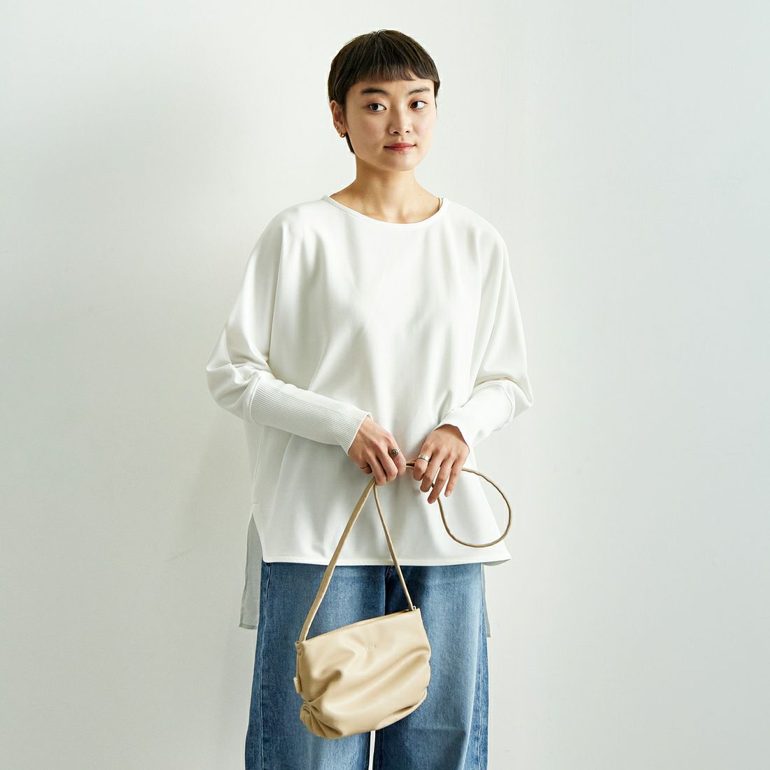 030 ﾎﾜｲﾄ&&モデル身長：160cm 着用サイズ：F&&