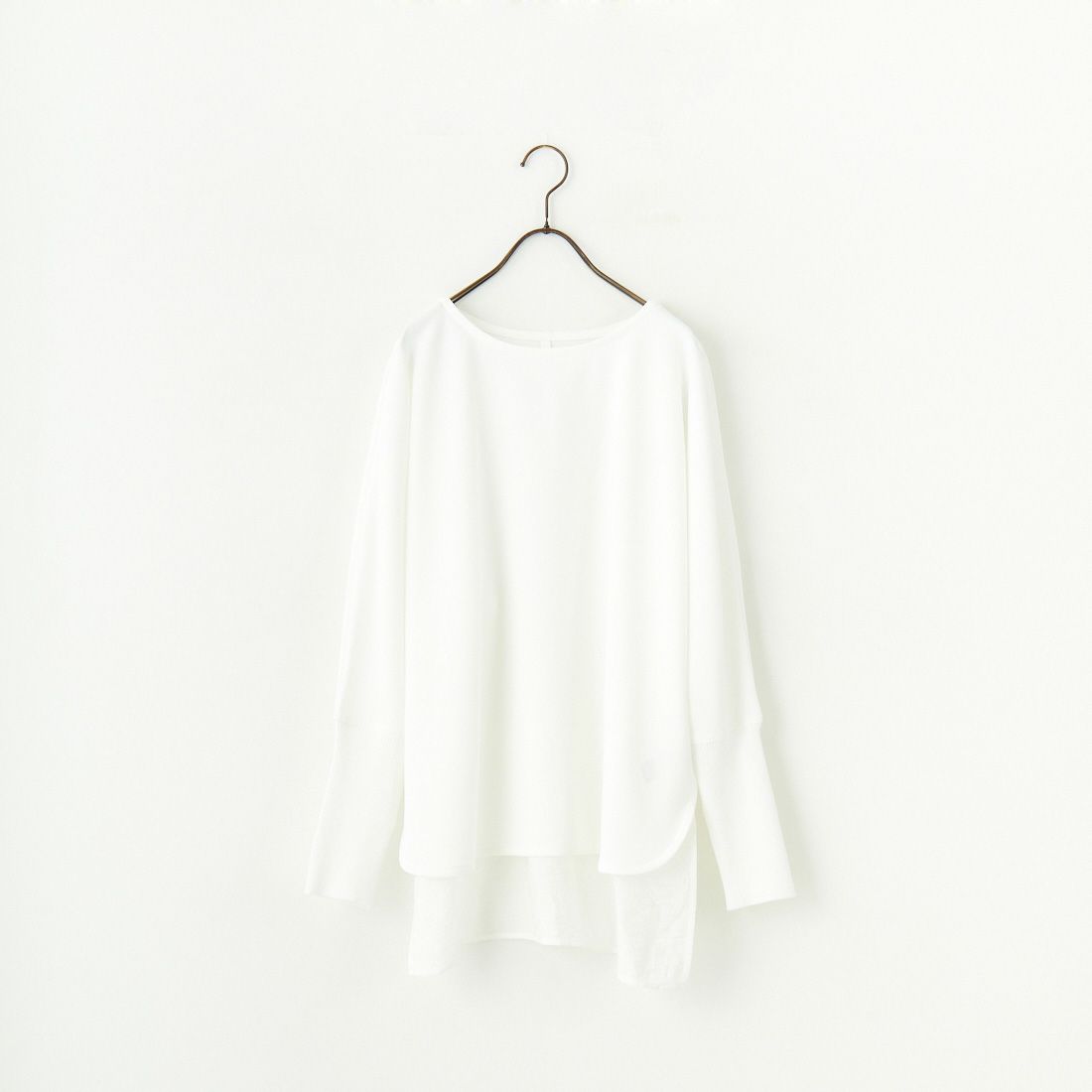 DIGNITE COLLIER [ディニテコリエ] ドルマンジョーゼット ドッキングプルオーバー [80990223] 030 ﾎﾜｲﾄ