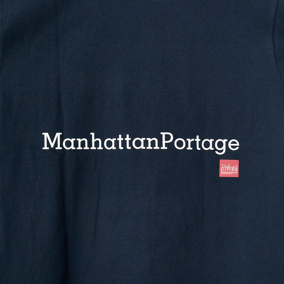 MANHATTAN PORTAGE [マンハッタンポーテージ] 別注 ポケット刺繍 バックプリントTシャツ [25SSMP-IN62-JF] NAVY