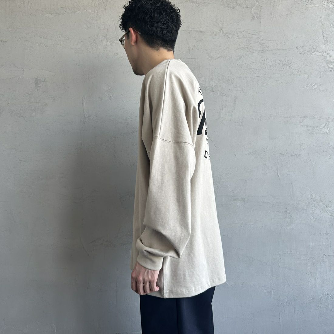 RVCA [ルーカ] クリプトシールド ロングスリーブTシャツ [BF041-152] LGK &&モデル身長：168cm 着用サイズ：L&&