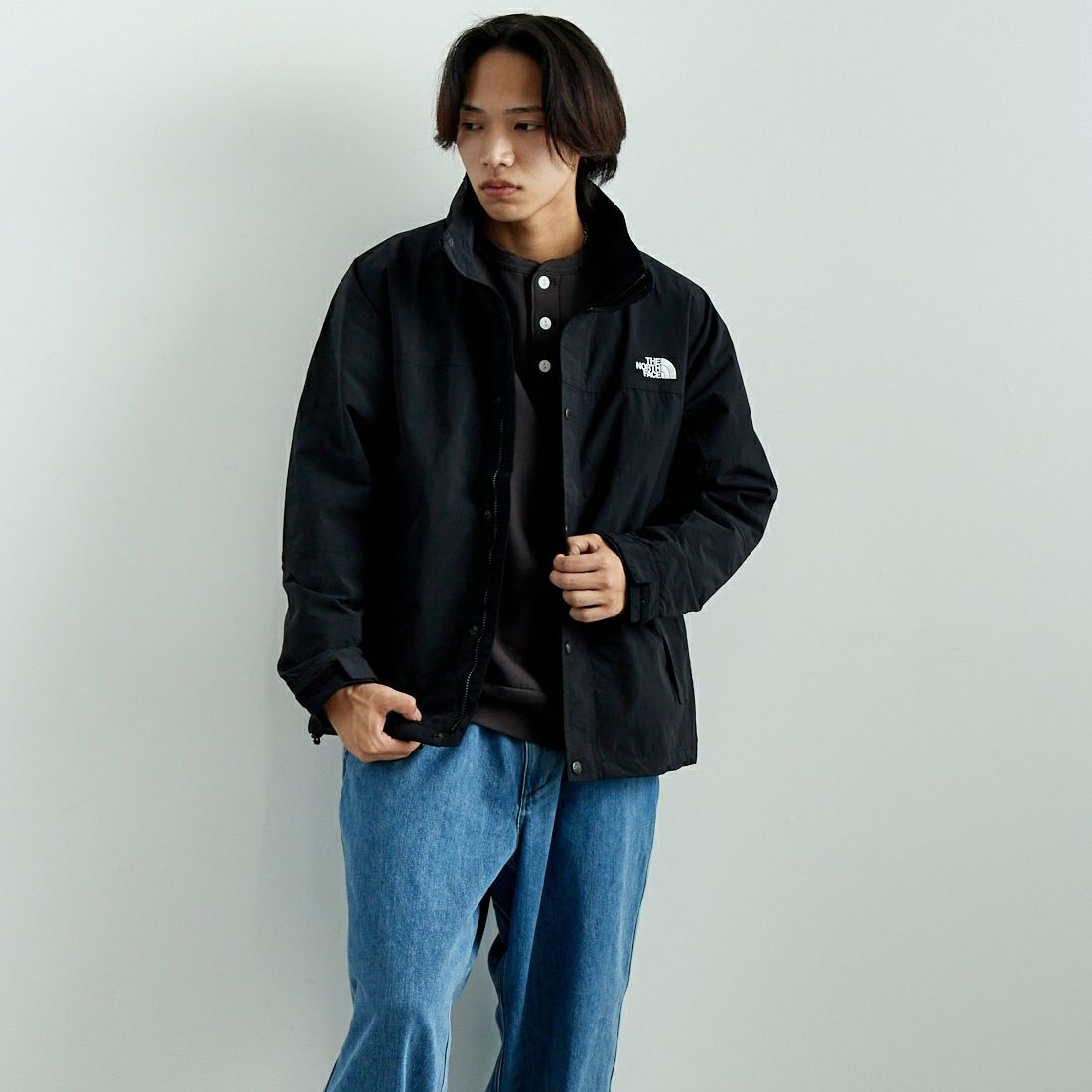 THE NORTH FACE [ザ ノースフェイス] ハイドレナウィンドジャケット [NP22550] K &&モデル身長：179cm 着用サイズ：L&&