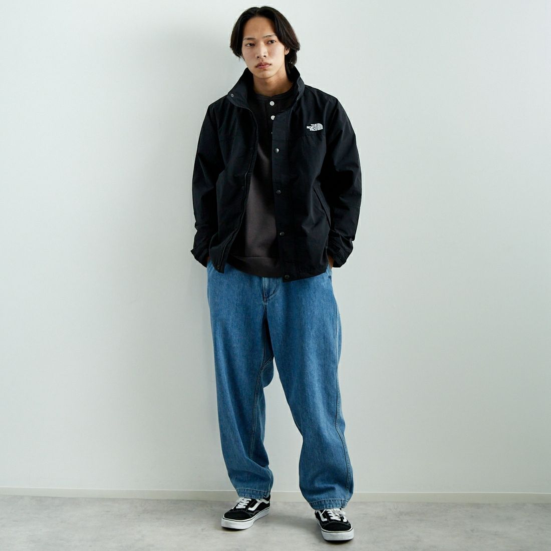 THE NORTH FACE [ザ ノースフェイス] ハイドレナウィンドジャケット [NP22550] K &&モデル身長：179cm 着用サイズ：L&&