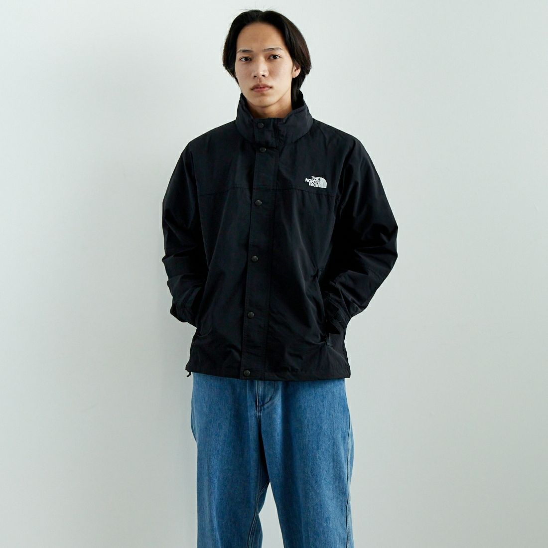 THE NORTH FACE [ザ ノースフェイス] ハイドレナウィンドジャケット [NP22550] K &&モデル身長：179cm 着用サイズ：L&&