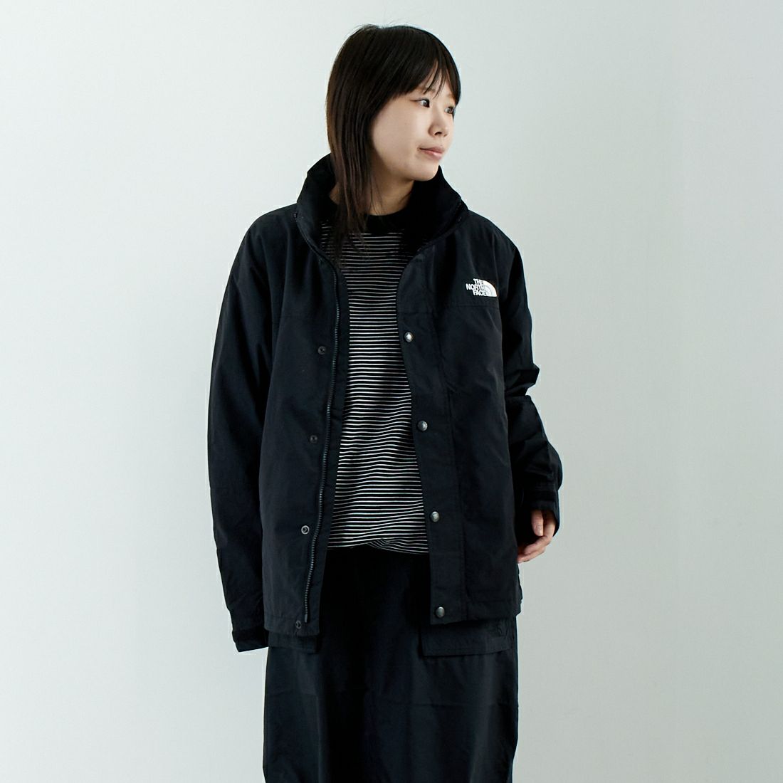 THE NORTH FACE [ザ ノースフェイス] ハイドレナウィンドジャケット [NP22550] K &&モデル身長：167cm 着用サイズ：S&&