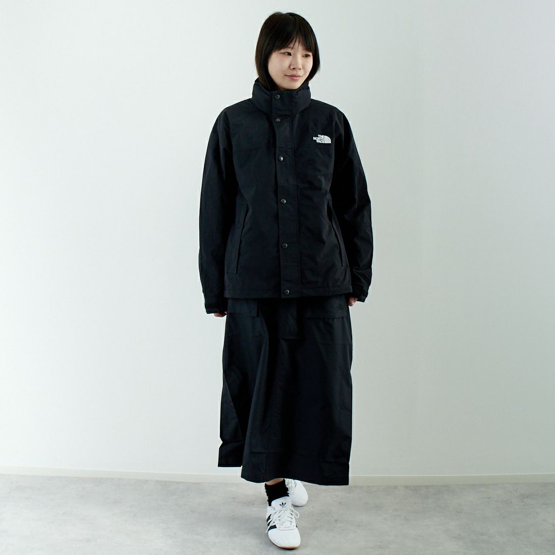 THE NORTH FACE [ザ ノースフェイス] ハイドレナウィンドジャケット [NP22550] K &&モデル身長：167cm 着用サイズ：S&&