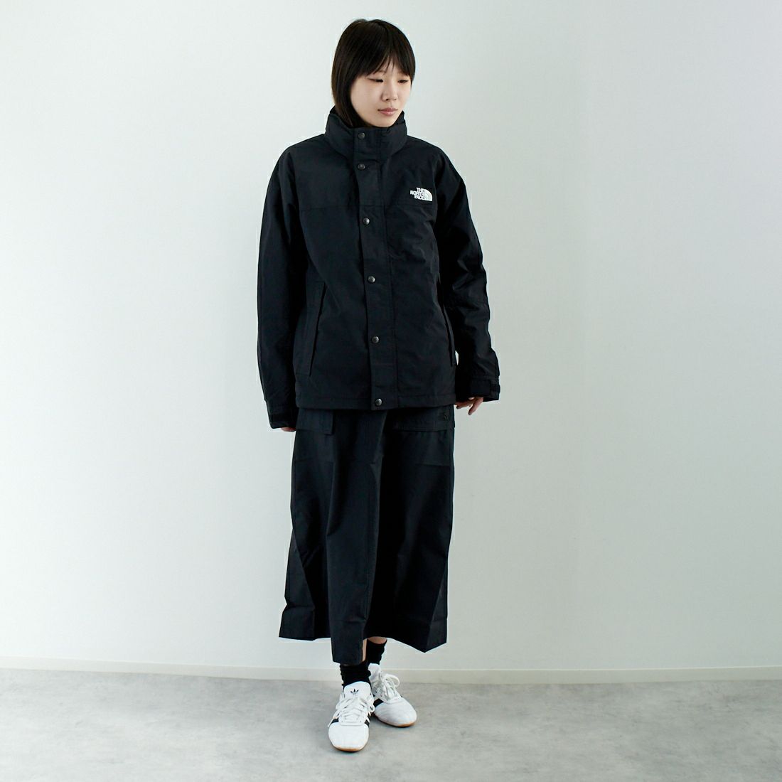 THE NORTH FACE [ザ ノースフェイス] ハイドレナウィンドジャケット [NP22550] K &&モデル身長：167cm 着用サイズ：S&&