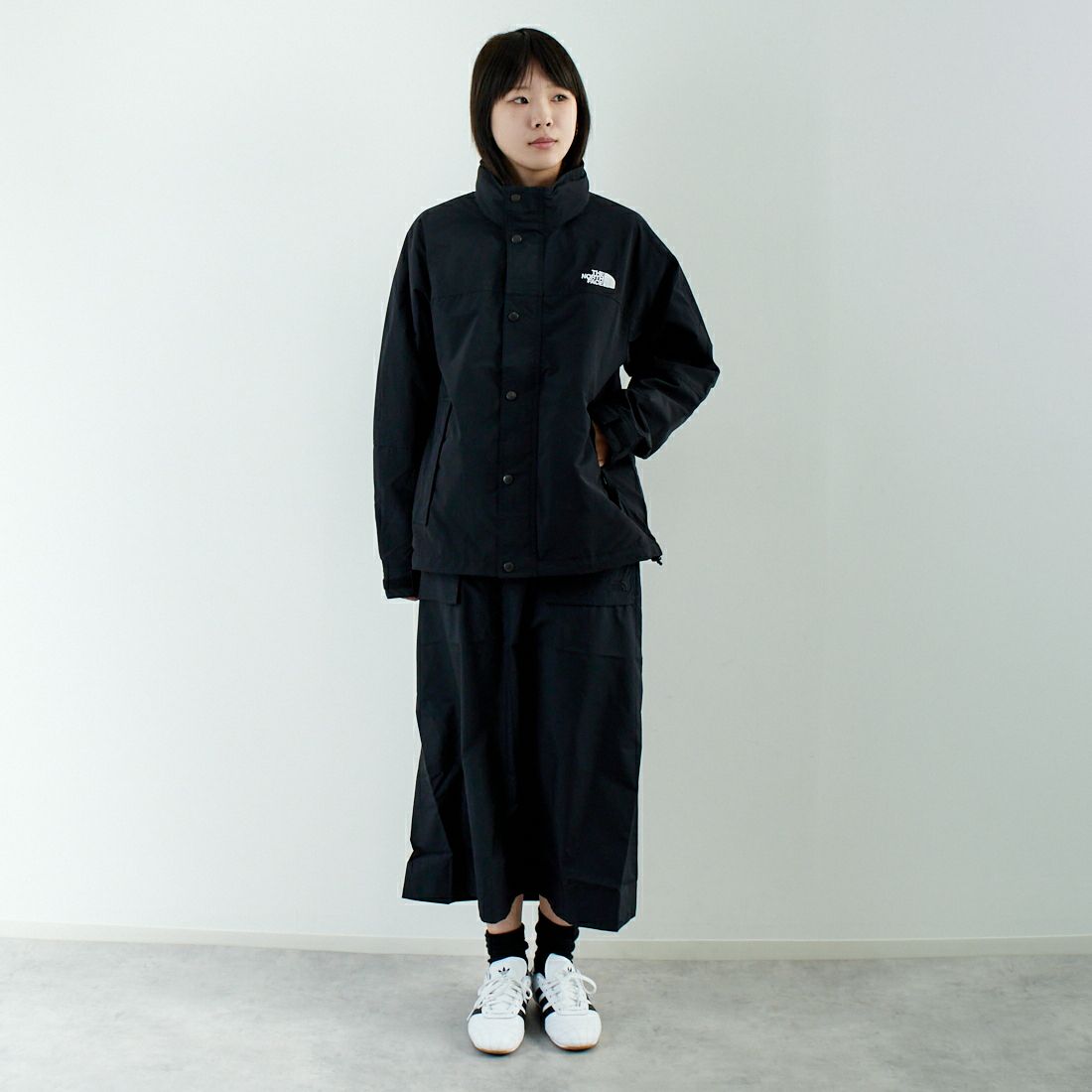 THE NORTH FACE [ザ ノースフェイス] ハイドレナウィンドジャケット [NP22550] K &&モデル身長：167cm 着用サイズ：S&&