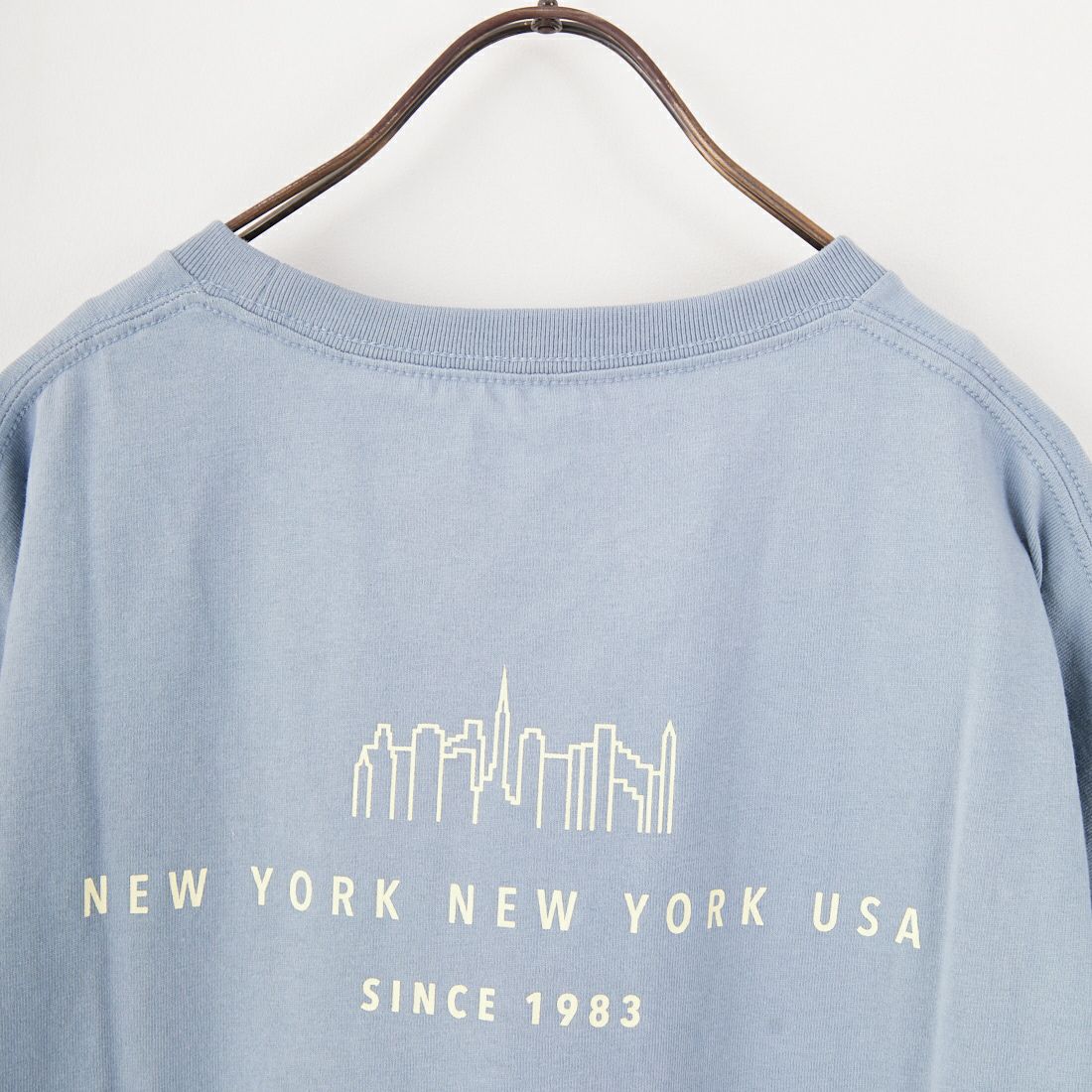 MANHATTAN PORTAGE [マンハッタンポーテージ] 別注 ショート丈 ロゴプリントTシャツ [25SSMP-INL015-JF] GRAY