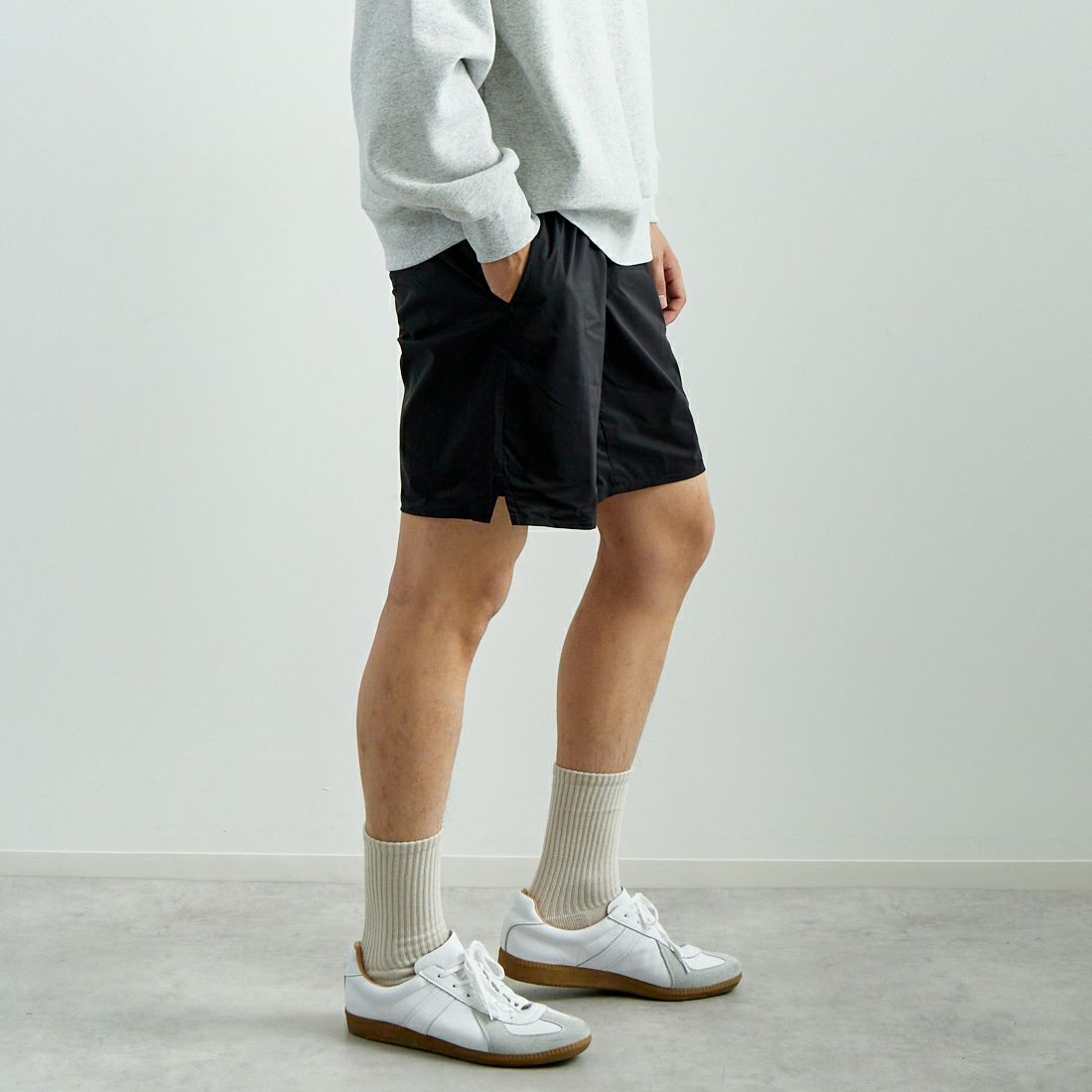 THE NORTH FACE [ザ ノースフェイス] スワローテイルベントハーフパンツ [NB42383] K &&モデル身長：179cm 着用サイズ：L&&