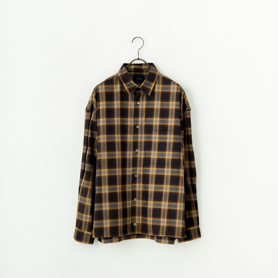 SLICK [スリック] オンブレチェックドローストリングシャツ [5155914] 700 BLACK
