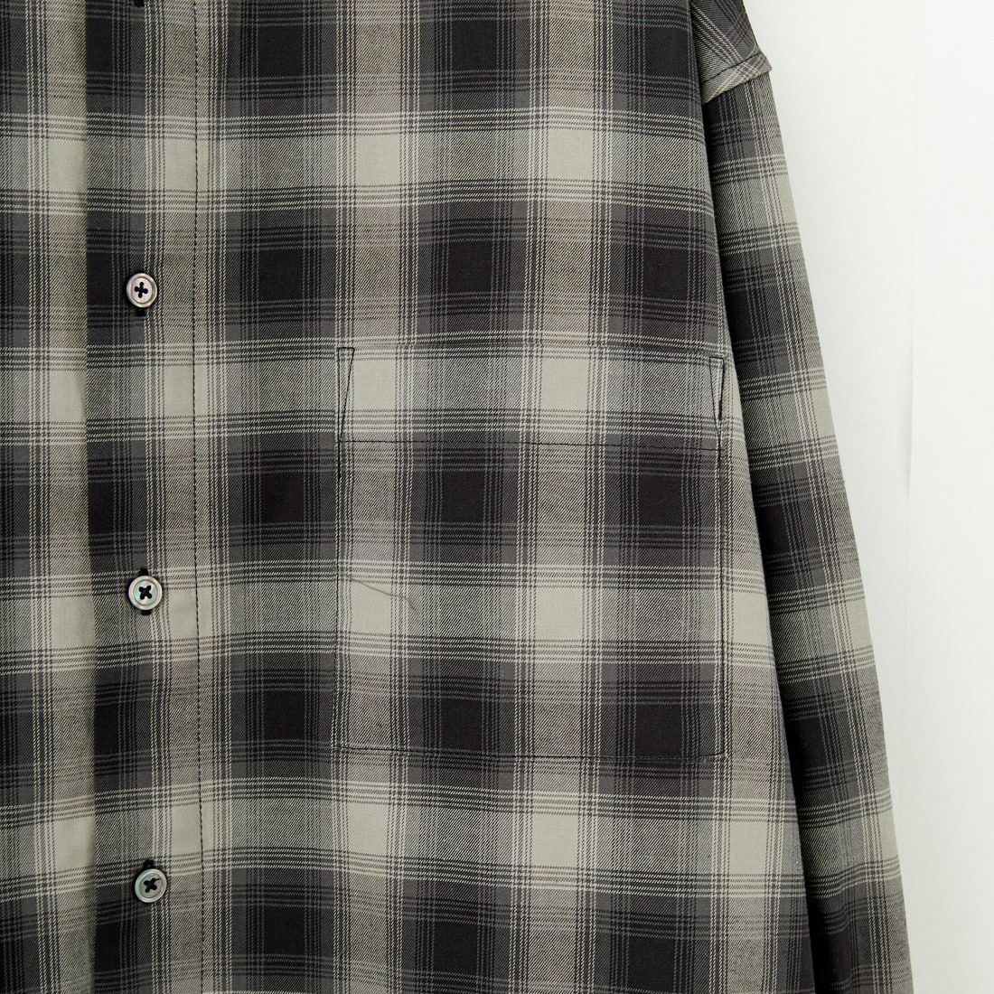 SLICK [スリック] オンブレチェックドローストリングシャツ [5155914] 805 CHARCO