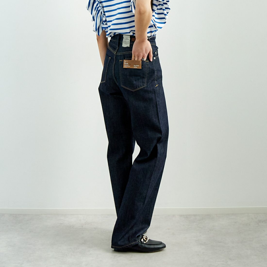 YANUK [ヤヌーク] ボーイズストレート LEA [57142230] OWI &&モデル身長：160cm 着用サイズ：24&&