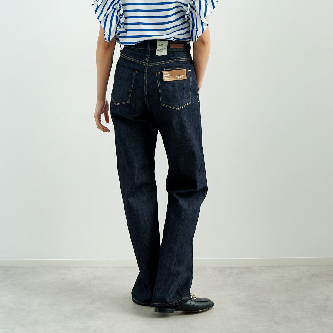 YANUK [ヤヌーク] ボーイズストレート LEA [57142230] OWI &&モデル身長：160cm 着用サイズ：24&&