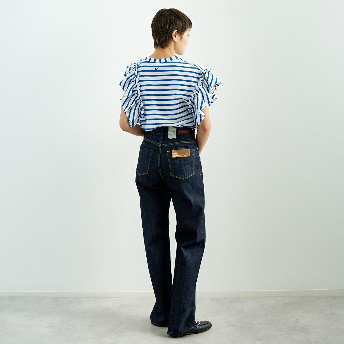 YANUK [ヤヌーク] ボーイズストレート LEA [57142230] OWI &&モデル身長：160cm 着用サイズ：24&&