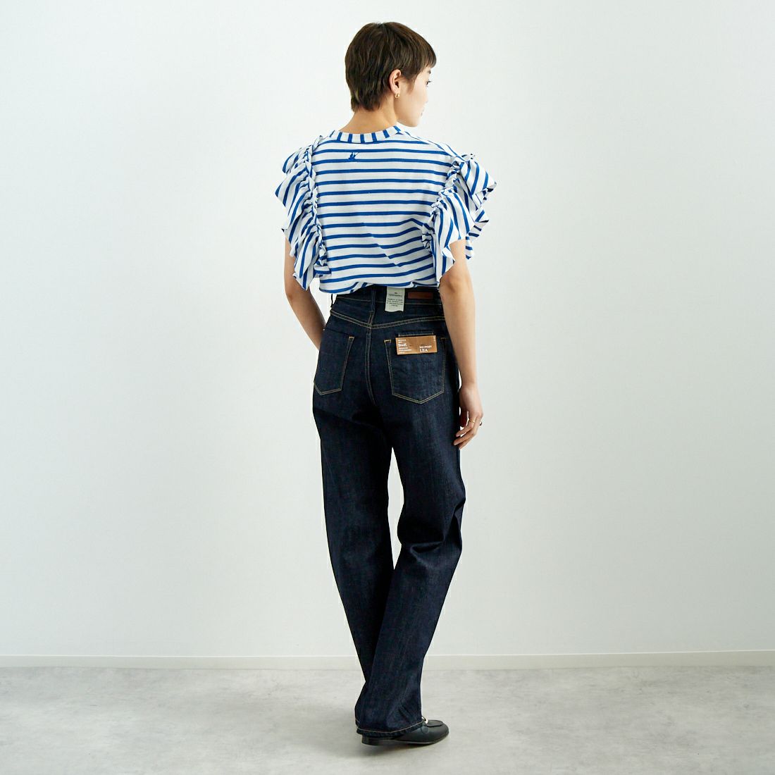 YANUK [ヤヌーク] ボーイズストレート LEA [57142230] OWI &&モデル身長：160cm 着用サイズ：24&&