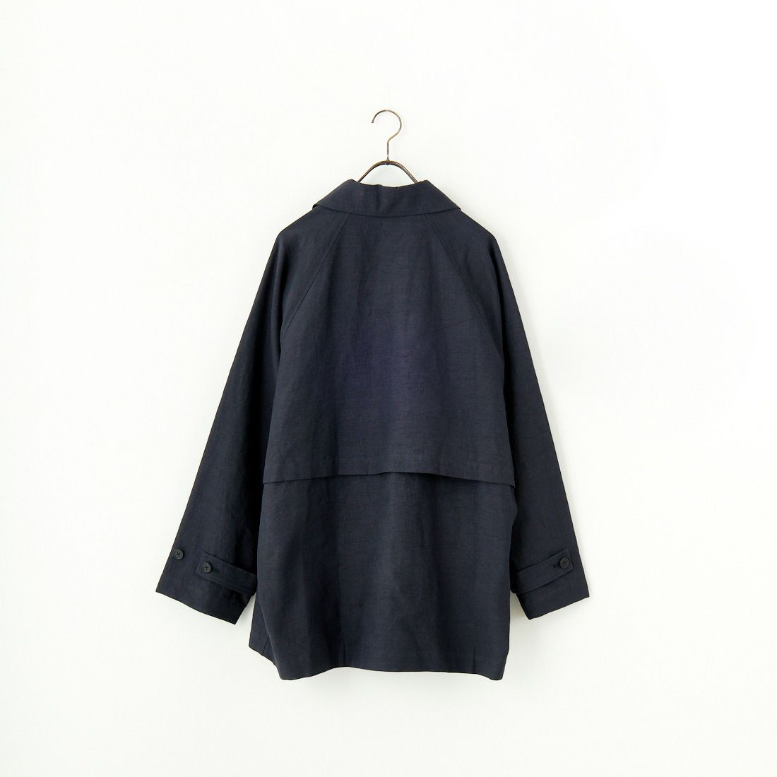 STILL BY HAND [スティルバイハンド] リネンコットンハーフコート [CO01251] NAVY