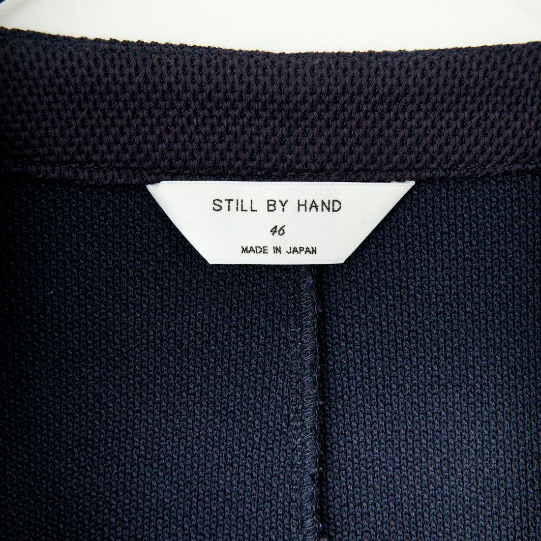 STILL BY HAND [スティルバイハンド] 鹿の子ボタンレスカーディガン [CS01251] NAVY